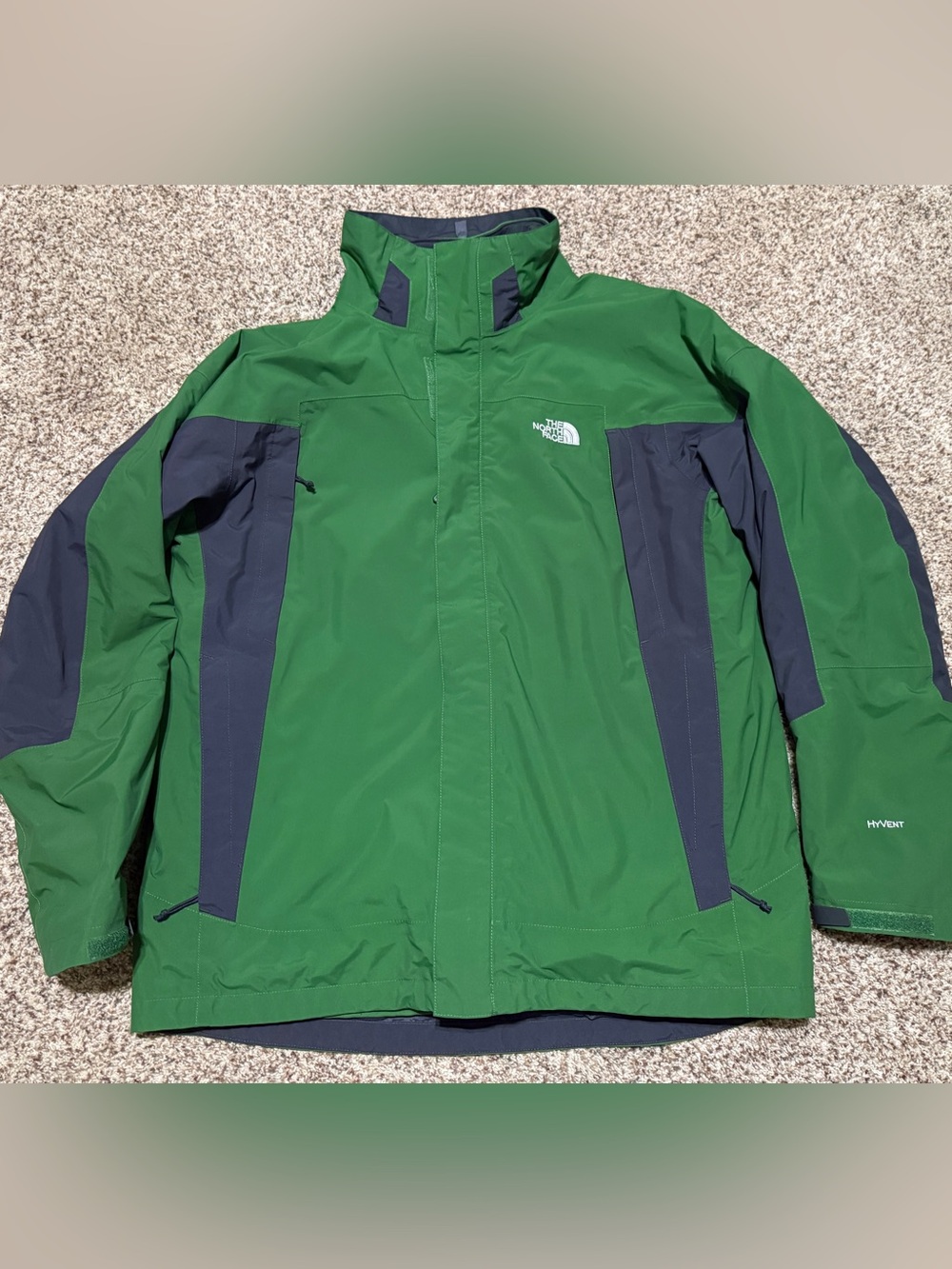 The North Face Green 3-in-1 Hyvent System Triclimate Jacket Mens XL EUC